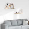 vidaXL Wandplank met plank 2 pcs Beige 80 x 9 x 3 cm Bewerkt hout