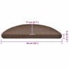 vidaXL Trapmatten 30 st 56x17x3 cm Koffiebruin Halfrond