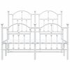 vidaXL Bedframe met hoofd- en voeteneinde metaal wit 120x200 cm
