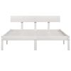 vidaXL Bedframe massief grenenhout wit 160x200 cm