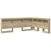 vidaXL Opberghoofdbord met plank Sonoma Eiken 135 cm Bewerkt hout