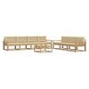 vidaXL Buiten bankenset 7 st Wit en Beige