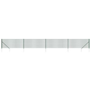 vidaXL Draadgaashek met grondankers 0,8x10 m groen