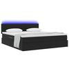 vidaXL Opbergbed met LED met matras met LED Zwart 180 x 200 cm Fluweel