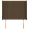 vidaXL Hoofdbord met randen 103x23x118/128 cm stof donkerbruin