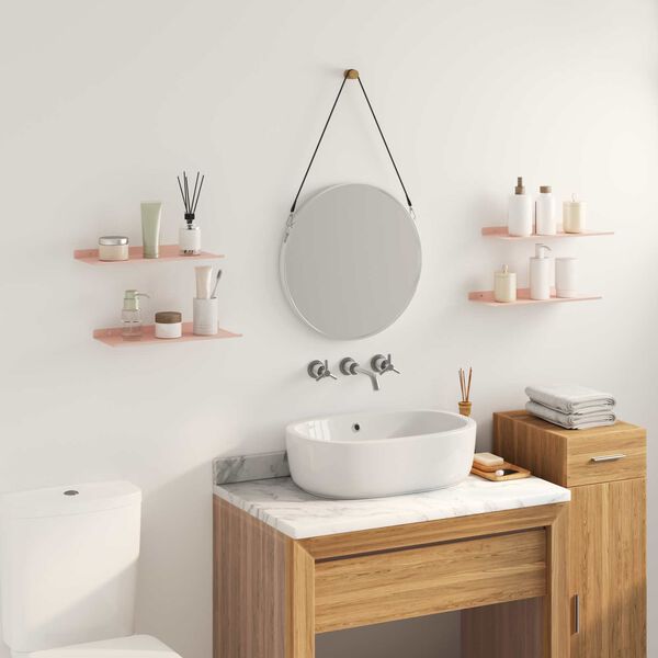 vidaXL Drijvende plank 4 pcs Roze 40 x 18 x 2,5 cm Staal