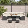 vidaXL Tuinbankenset met kussen 10 pcs Zwart poly rattan