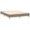 vidaXL Boxspring met matras en LED stof taupe 140x200 cm