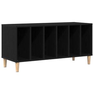 vidaXL Platenkast met plank Zwart Eiken 100 x 38 x 48 cm Bewerkt hout