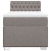 vidaXL Boxspring met matras stof taupe 100x200 cm