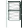 vidaXL Tuinpoort staal 100x150 cm groen