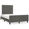 vidaXL Bedframe zonder matras 120x190 cm fluweel donkergrijs