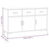vidaXL Dressoir 110x35x70 cm massief grenenhout zwart