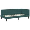 vidaXL Hoekbedframe met hoofdeinde Donkergroen 90 cm x 200 cm Fluweel