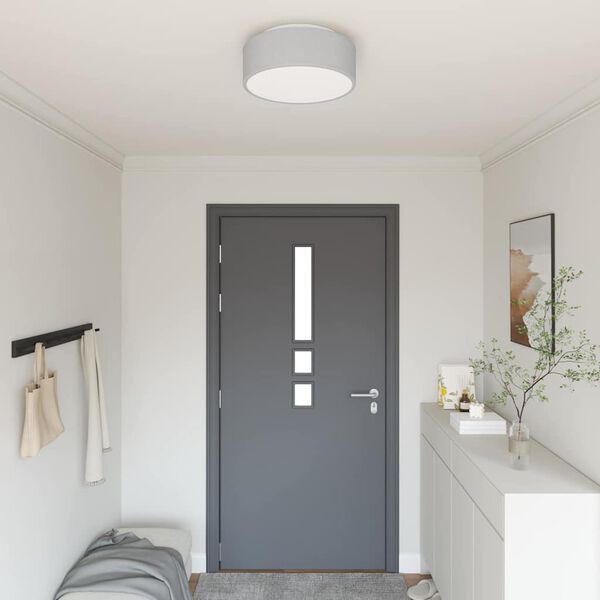 vidaXL Plafonni&egrave;re met schijnwerpers Grijs 38 x 38 x 13,5 cm Stof