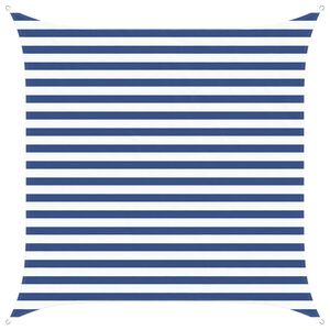vidaXL Zonneschaduwzeil Blauw en Wit 2,5 x 2,5 m 100% Polyester Oxford