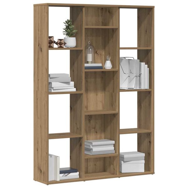 vidaXL Kamerscherm/boekenkast 100x24x140 cm bewerkt hout eikenkleurig
