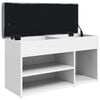 vidaXL Schoenenbank Wit 82x32x45,5 cm Bewerkt Hout