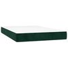 vidaXL Boxspring met matras fluweel donkergroen 120x200 cm