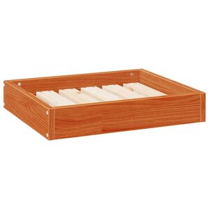 vidaXL Hondenbed Wasbruin 51,5 x 44 x 9 cm Massief Vurenhout