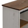 vidaXL Dressoir HALDEN met schuifdeur 80x40x80 cm massief hout wit