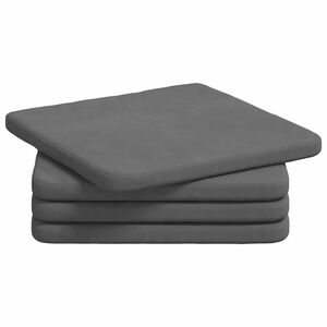 vidaXL Zitkussens 4 st Microvezel Stof Donkergrijs 40 x 40 x 3 cm