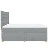 vidaXL Boxspring met matras stof lichtgrijs 180x200 cm