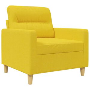 vidaXL Fauteuil 60 cm stof lichtgeel