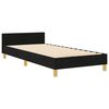 vidaXL Bedframe met hoofdeinde Zwart 80 x 200 cm Stof