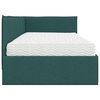 vidaXL Hoekbedframe met Matras met hoofdeinde 2 pcs Groen Fluweel
