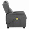 vidaXL Massagestoel met kussen Lichtgrijs 93.5 x 67.5 x 101.5 cm Stof