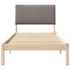 vidaXL Bedframe Bruin en taupe 100 x 200 cm Massief grenenhout