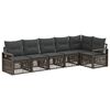 vidaXL Tuinbankenset 6 pcs Grijs poly rattan
