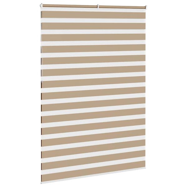 vidaXL Zebra Blind 165x230 cm stofbreedte 160,9 cm polyester zandbruin