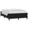 vidaXL Boxspring met matras fluweel zwart 140x210 cm