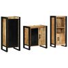 vidaXL Badkamermeubelset met plank 3 pcs Bruin Massief Gerecycled Hout
