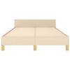 vidaXL Bedframe zonder matras 120x200 cm stof cr&egrave;mekleurig