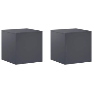 vidaXL Plantenstandaard 2 pcs Antraciet 40 x 40 x 40 cm