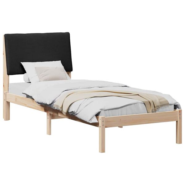 vidaXL Bedframe Bruin en zwart 80 x 200 cm Massief grenenhout