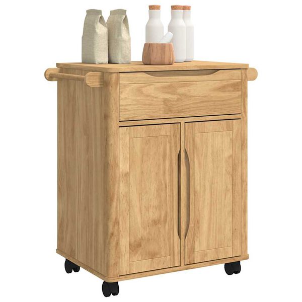 vidaXL Keuken Trolley FLORO Wasbruin 72,5 x 45 x 80 cm
