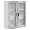 vidaXL Wandglas cabinet LUCCA Betongrijs 80 x 31 x 100 cm Bewerkt hout