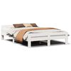 vidaXL Bedframe zonder matras massief grenenhout wit 140x190 cm