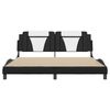 vidaXL Bedframe "Viana" met LED zonder matras zwart en wit 180x200 cm