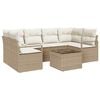 vidaXL Tuin Sofa Set 7 st 6-Aantal zitplaatsen Beige en Cr&egrave;me