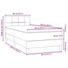 vidaXL Boxspring met matras fluweel donkerblauw 80x220 cm