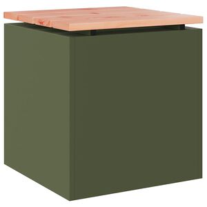 vidaXL Tuinbank Olijfgroen 40 x 40 x 43 cm Staal