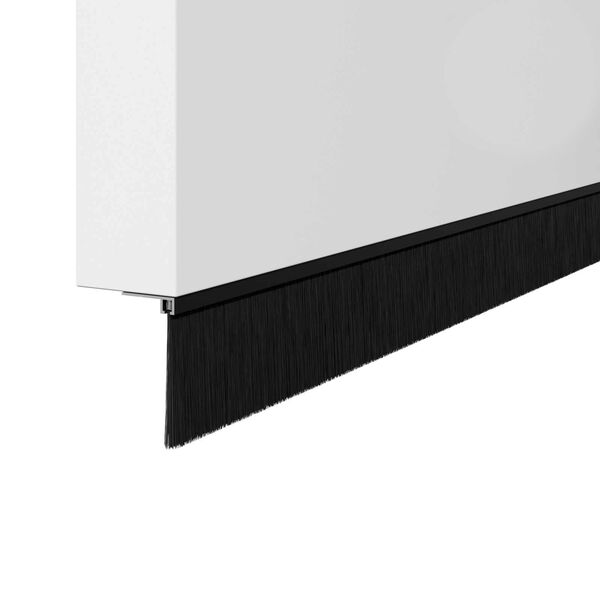 vidaXL Schroefbare Deurborstelafsluitingen 6 pcs Zwart 100 cm