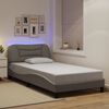 vidaXL Bedframe met LED zonder matras "Hvar" 100x200 cm stof Taupe