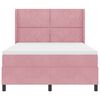 vidaXL Boxspringbed met matras met LED Roze 160 x 200 cm Fluweel