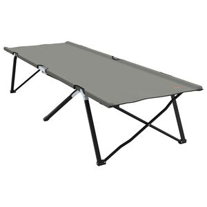 vidaXL Opvouwbaar Camping Bed Grijs 206 x 76 x 74 cm Oxford en Staal